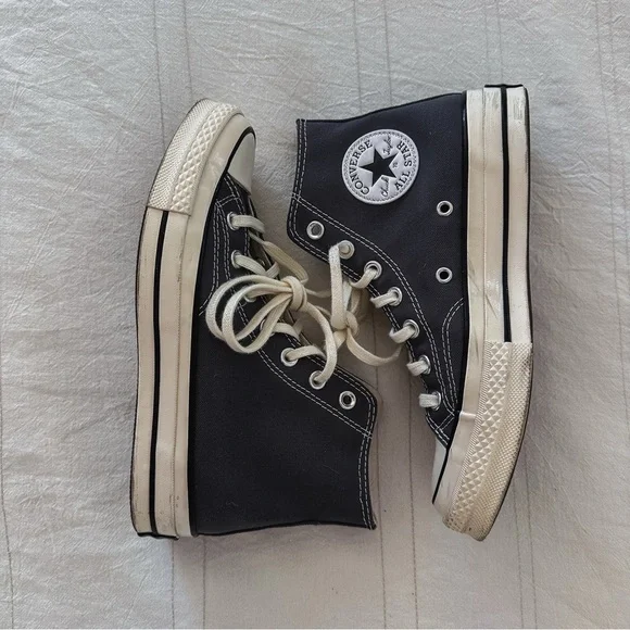 Special Edition Chuck Taylor Converse Navy Cream Platform High-Top  Sneakers